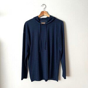 Anetik Low Pro Tech Hoody Navy Blue Heather Sun Protection Men's Size Small